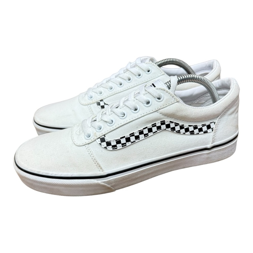 Vans Men's size 9.5 White and Black Checkered Sneakers